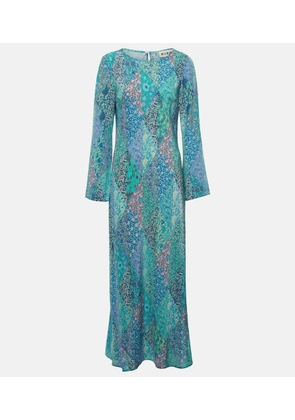 Rixo Alondra patchwork silk maxi dress