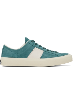 TOM FORD Blue Suede Cambridge Sneakers