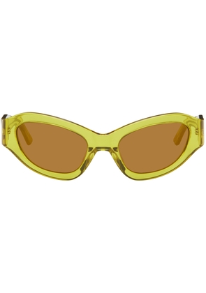 Eckhaus Latta SSENSE Exclusive Yellow 'The Bug' Sunglasses