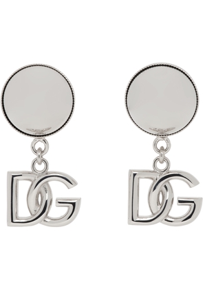 Dolce & Gabbana Silver Kim Kardashian Edition DG Logo Earrings