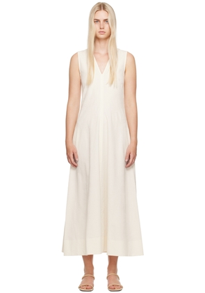TOTEME Off-White V-Neck Maxi Dress