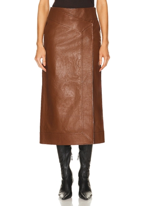 Johanna Ortiz Winter Scents Midi Skirt in Camel - Brown. Size 6 (also in ).
