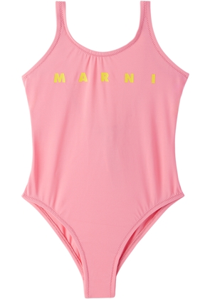 Marni Kids Pink Printed One-Piece Swimsuit