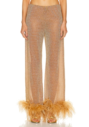 Oseree Lumière Plumage Long Pant in Toffee - Brown. Size M (also in S).