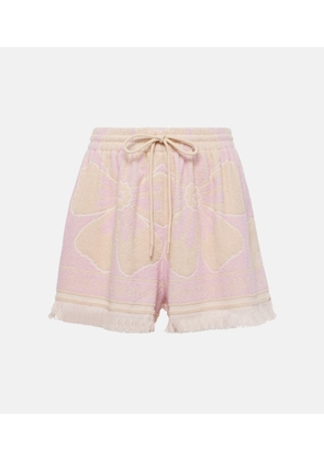 Zimmermann Pop floral cotton terry shorts