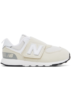 New Balance Baby Off-White 574 New-B Hook & Loop Sneakers