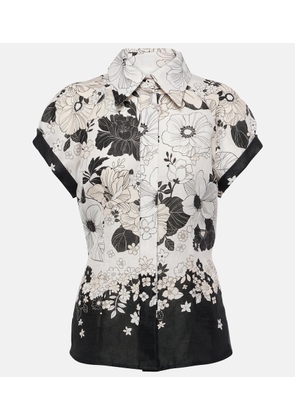 Zimmermann Pop floral linen shirt