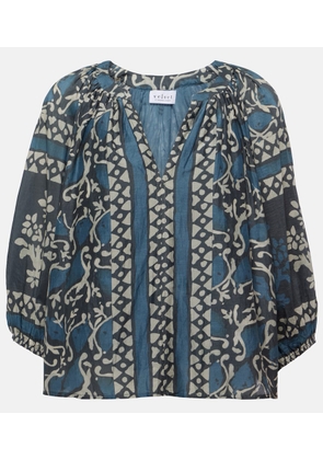 Velvet Dayana printed cotton and silk blouse