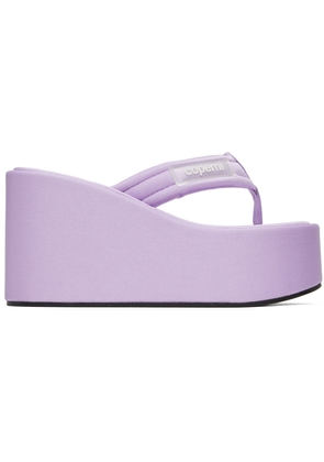 Coperni Purple Wedge Sandals