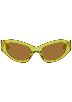 Eckhaus Latta SSENSE Exclusive Yellow 'The Bug' Sunglasses