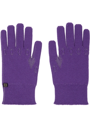 Charlie Constantinou SSENSE Exclusive Purple Graphic Gloves