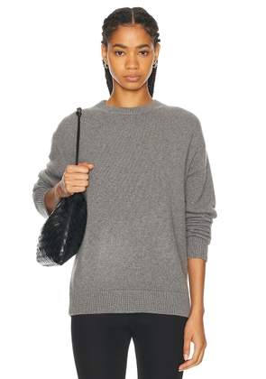 The Elder Statesman Simple Crew Sweater in Light Grey - Grey. Size L (also in M, S, XS).