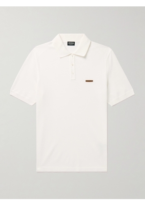 Zegna - Slim-Fit Cotton-Piqué Polo Shirt - Men - White - IT 46