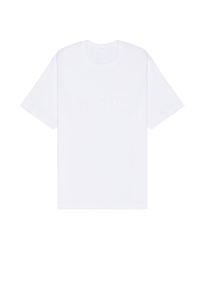 Helmut Lang Logo Tee in White - White. Size L (also in M, S, XL/1X).