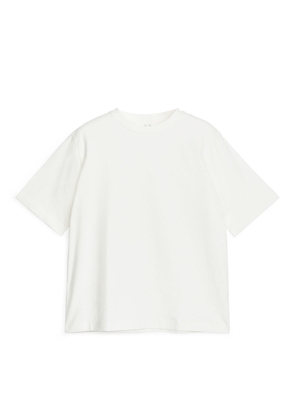 Bouclé Jersey T-Shirt - White