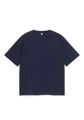Bouclé Jersey T-Shirt - Blue