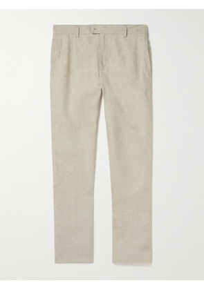 Frescobol Carioca - Affonso Tapered Linen Suit Trousers - Men - Neutrals - UK/US 30