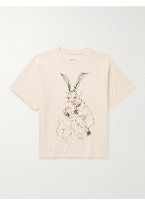 Story Mfg. - Rabbit Grateful Printed Organic Cotton-Jersey T-Shirt - Men - Neutrals - S