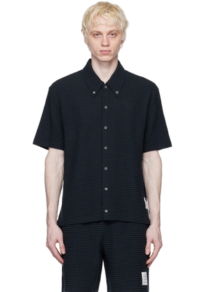 Thom Browne Navy & Black Button Shirt