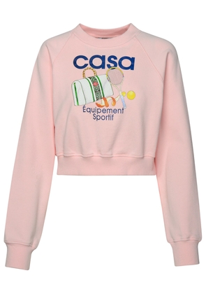 Casablanca Equipement Sportif Pink Organic Cotton Sweatshirt