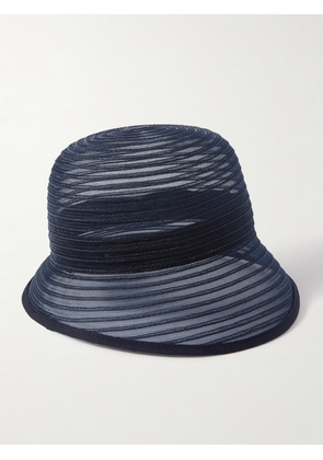 Eugenia Kim - Dottie Asymmetric Ribbed Mesh Bucket Hat - Blue - One size