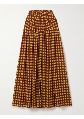 Diane von Furstenberg - Amira Gathered Printed Recycled-chiffon Maxi Skirt - US0,US2,US4,US6,US8,US10,US12