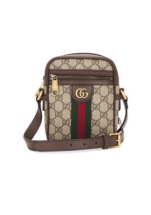 FWRD Renew Gucci GG Ophidia Shoulder Bag in Beige.