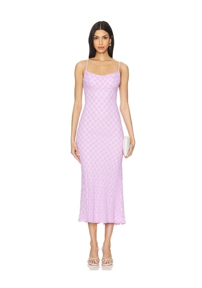 Bardot Adoni Mesh Midi Dress in Lavender. Size 10, 8.