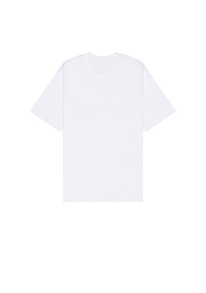 Helmut Lang Logo Tee in White. Size M, S, XL/1X.