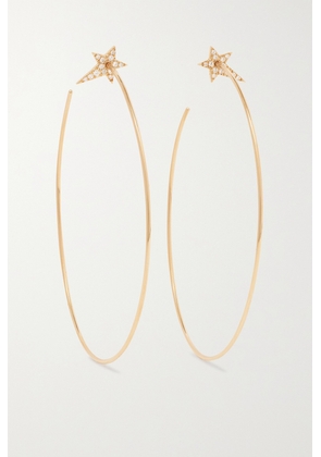 Diane Kordas - 18-karat Rose Gold Diamond Hoop Earrings - One size