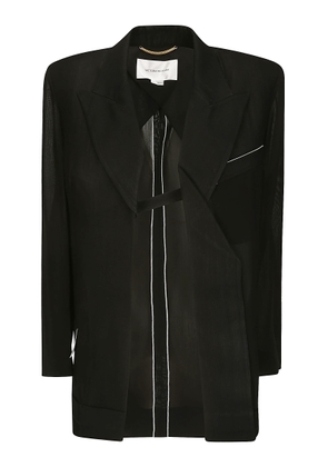 Victoria Beckham Fold Detail Tailored Jacket