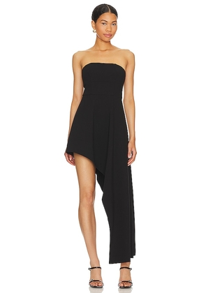 L'Academie Frida Maxi Dress in Black. Size S, XL, XS, XXS.
