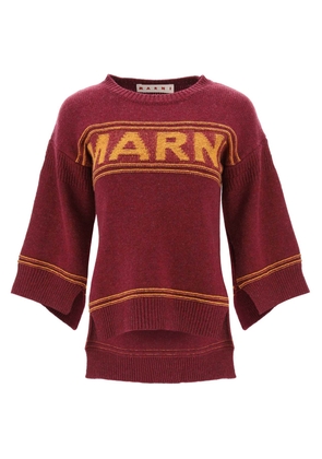 Marni Sweater In Jacquard Knit With Logo