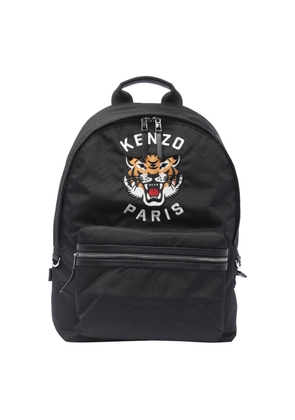 Kenzo Logo Embroidered Zip-Up Backpack