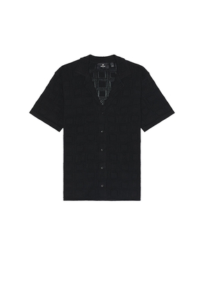 REPRESENT Lace Knit Shirt in Black. Size M, S, XL/1X, XS.