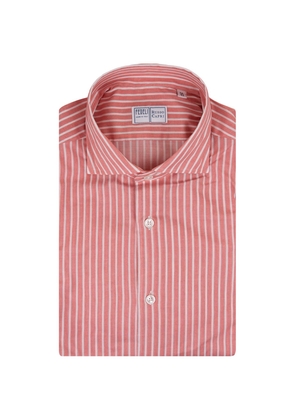 Fedeli Red Striped Panamino Sean Shirt