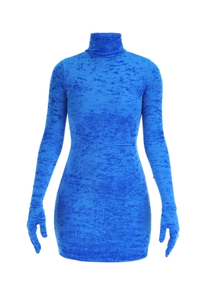Vetements Blue Chenille Mini Dress