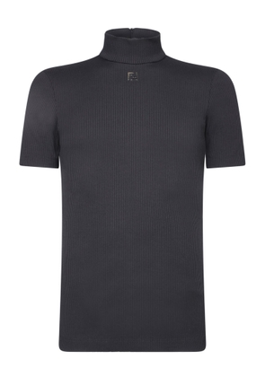 Fendi Black Turtleneck T-Shirt