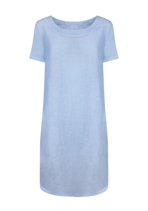 120% Lino Long Blue Linen Dress