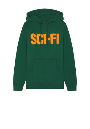 SCI-FI FANTASY Big Logo Hoodie in Green. Size M, S, XL/1X.