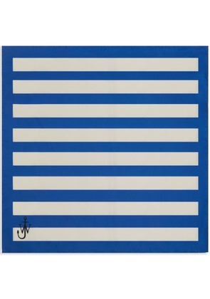 JW Anderson striped silk scarf - Blue
