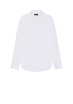 Theory Sylvain Wealth Shirt in White. Size M, S, XL/1X.