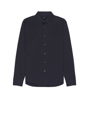 Theory Sylvain Wealth Shirt in Navy. Size M, S, XL/1X.