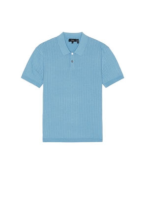 Theory Short Sleeve Polo in Blue. Size M, S, XL/1X.