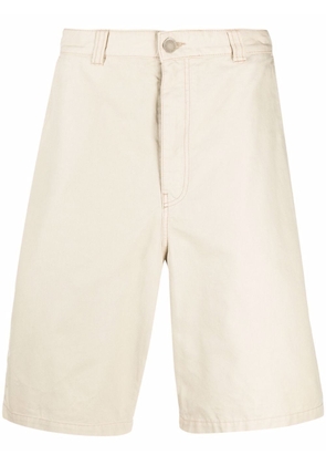 AMI Paris wide-leg cotton shorts - Neutrals