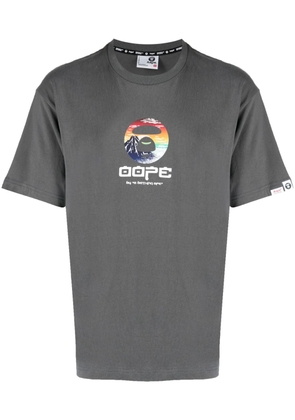 AAPE BY *A BATHING APE® logo-print cotton T-shirt - Grey
