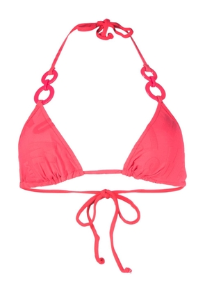 Moschino logo triangle bikini top - Pink