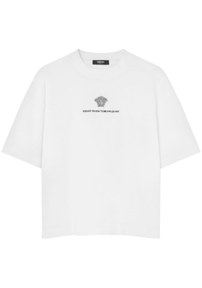Versace Medusa Milano embroidered T-shirt - White