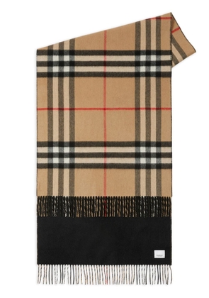 Burberry reversible check cashmere scarf - Neutrals