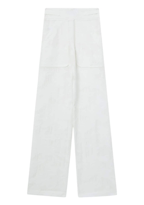 IRO Embroidered Long-leg Trousers - White